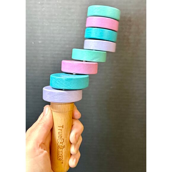 TrueBalance hand held wooden Coordination Portable balance game for kids adults - Picture 3 of 4